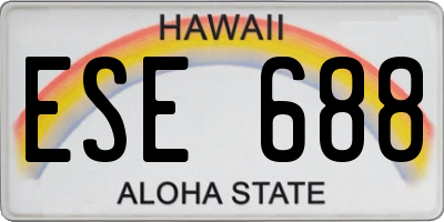HI license plate ESE688