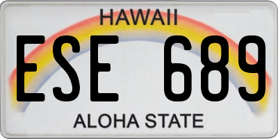 HI license plate ESE689