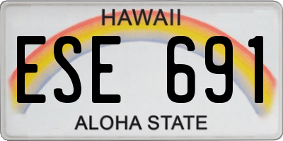 HI license plate ESE691