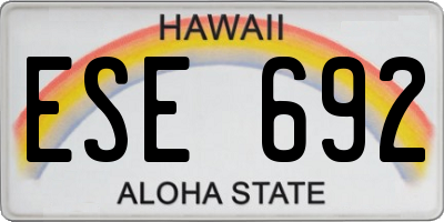 HI license plate ESE692