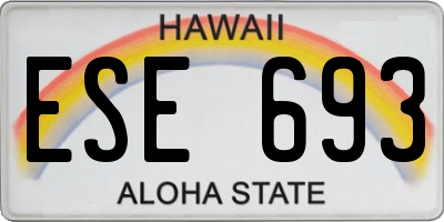 HI license plate ESE693