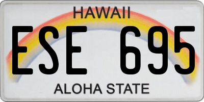 HI license plate ESE695