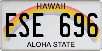 HI license plate ESE696