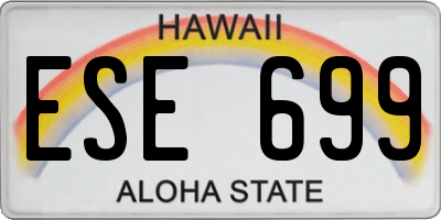 HI license plate ESE699