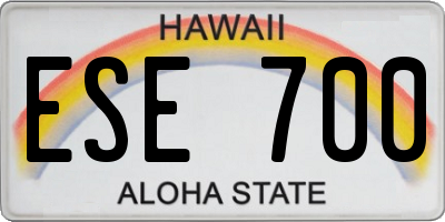 HI license plate ESE700