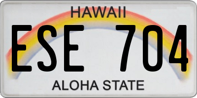 HI license plate ESE704