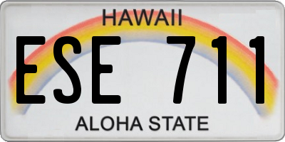 HI license plate ESE711