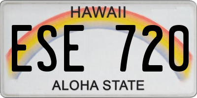 HI license plate ESE720