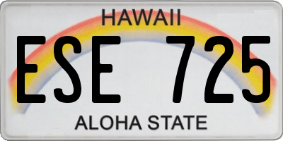 HI license plate ESE725