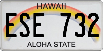 HI license plate ESE732