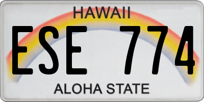 HI license plate ESE774