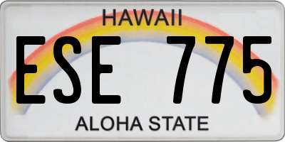 HI license plate ESE775