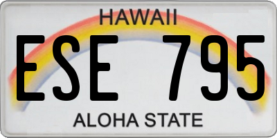 HI license plate ESE795