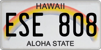 HI license plate ESE808