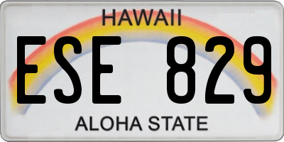 HI license plate ESE829