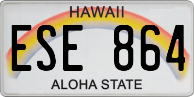 HI license plate ESE864