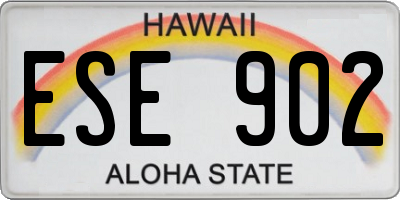 HI license plate ESE902