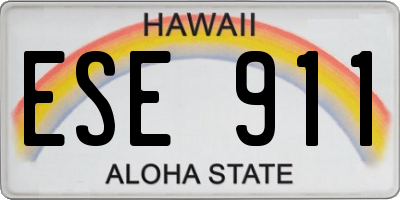 HI license plate ESE911