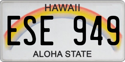 HI license plate ESE949