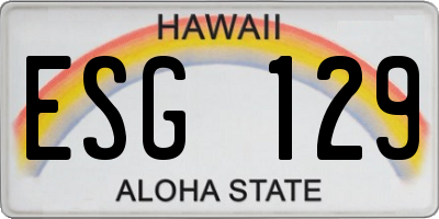HI license plate ESG129