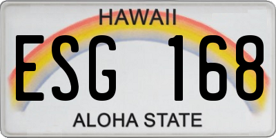 HI license plate ESG168