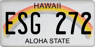 HI license plate ESG272