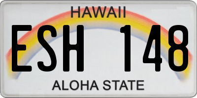 HI license plate ESH148