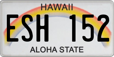 HI license plate ESH152