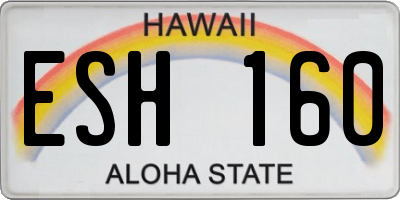 HI license plate ESH160