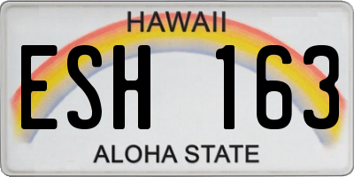 HI license plate ESH163