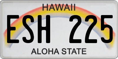 HI license plate ESH225