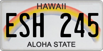 HI license plate ESH245