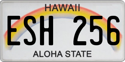 HI license plate ESH256