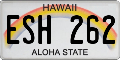 HI license plate ESH262