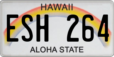 HI license plate ESH264