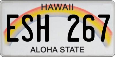 HI license plate ESH267