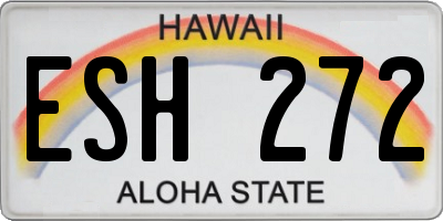 HI license plate ESH272