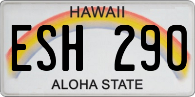 HI license plate ESH290