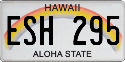 HI license plate ESH295