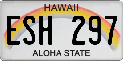 HI license plate ESH297
