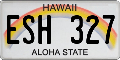 HI license plate ESH327