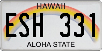 HI license plate ESH331