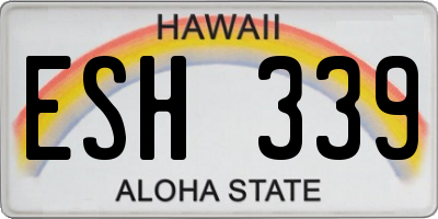 HI license plate ESH339