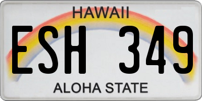 HI license plate ESH349