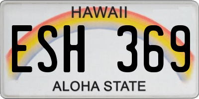 HI license plate ESH369