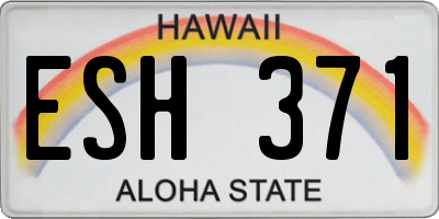 HI license plate ESH371