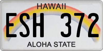 HI license plate ESH372