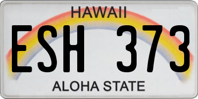 HI license plate ESH373