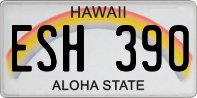 HI license plate ESH390