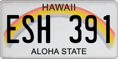 HI license plate ESH391